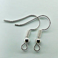 (50шт) Швензи для сережок 20 мм - срібло