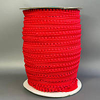 #5 Тасьма з помпонами 13мм (помпони Ø5мм) - червоний (#165)