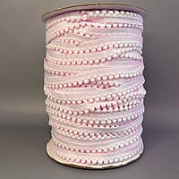 #5 Тасьма з помпонами 13мм (помпони Ø5мм) - рожевий (#239)