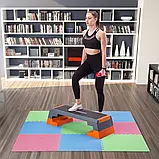 Килимок-пазл захисний MP10 ONE FITNESS 9 частин/рожево-зелено-блакитний, фото 10