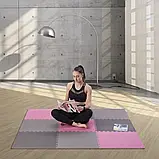 Килимок-пазл захисний MP10 ONE FITNESS – 9 частин/сіро-рожевий, фото 8