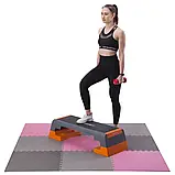 Килимок-пазл захисний MP10 ONE FITNESS – 9 частин/сіро-рожевий, фото 10