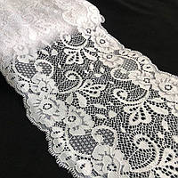 (1 метр) Мереживо гіпюр стрейч 16 см - біле (368)