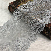(1 метр) Мереживо гіпюр стрейч, 17 см (10016), Колір сірий