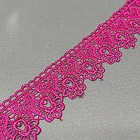 (1 метр) Мереживо макраме 4 см - малинова