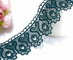 (1 метр) Мереживо макраме 4.5 см "АРФА" колір - зелений