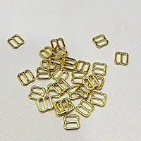 10 шт - Золотий 0,8 см регулятор-вісімка метал для бретелей бюстгальтера -Туреччина