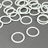 10 шт. - Білий 1 см регулятор (МЕТАЛ) для бретелей бюстгальтера (кільце)