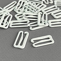 10 шт. - Білий 1,8 см регулятор (МЕТАЛ) для бретелів бюстгальтера (застібка)