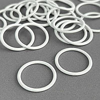 10 од. - Білий регулятор 1,8 см (метал) для обгортків бюстгальтера (кільце)