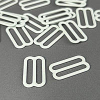 10 шт. - Білий 2 см регулятор (МЕТАЛ) для бретелів бюстгальтера (вісімка)