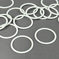 10 од. - Білий регулятор 2 см (метал) для обгортків бюстгальтера (кільце)