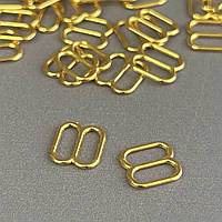 10 шт. - Золото 0,8 см регулятор (МЕТАЛ) для бретелів бюстгальтера (вісімка)