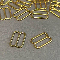 10 шт. - Золото регулятор 1,2 см (метал) для ремінців бюстгальтера (вісімка)