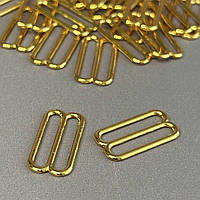 10 шт. - Золото 2 см регулятор (МЕТАЛ) для бретелів бюстгальтера (вісімка)