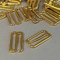 10 шт. - Золото 2 см регулятор (МЕТАЛ) для бретелів бюстгальтера (застібка)