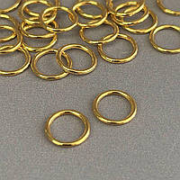 10 шт. - Золотий 0,8 см регулятор (МЕТАЛ) для бретелів бюстгальтера (кільце)