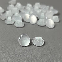 10 шт. - Ґудзики блузкові на ніжці Ø-11мм карамелька-Білий