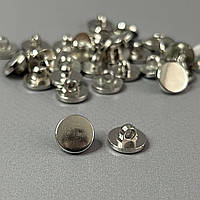 10 шт. - Ґудзики блузкові на ніжці Ø-11мм, Срібло