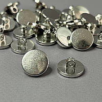10 шт. - Ґудзики блузкові на ніжці Ø-15мм, Срібло
