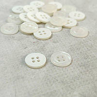 10 шт. - Ґудзики сорочкові Ø-11мм - білий теплий