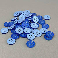 10 шт. - Ґудзики сорочкові Ø-11мм колір синій