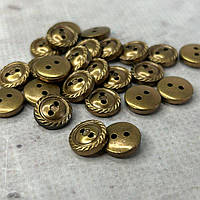 10 шт. - Ґудзики сорочкові Ø-12мм колір бронза