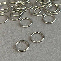 10 шт. - Срібло 0,8 см регулятор (МЕТАЛ) для бретелів бюстгальтера (кільце)