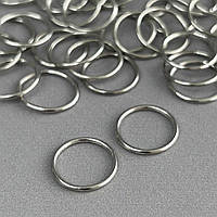 10 шт. - Срібний регулятор 1,2 см (метал) для ремінців бюстгальтера (кільце)