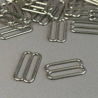 10 шт. - Срібний 2 см регулятор (МЕТАЛ) для бретелів бюстгальтера (вісімка)