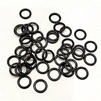 10 шт. - Чорний 0,8 см регулятор-кільце метал для бретелей бюстгальтера -Туреччина