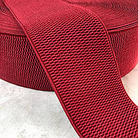 Резинка поясна, манжетна - 6см/25ярд. бордовий