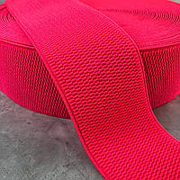 Резинка поясна, манжетна - 6см/25ярд. яскраво рожевий