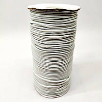 2,5 мм резинка кругла (шляпна) білий 100 ярд.