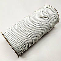 3 мм резинка кругла (шляпна) білий 100 ярд.