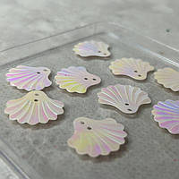 20мм Паєтка мушля 5г - білий з переливом