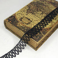 (1 м) Мереживо макраме  3 см Колір -Чорний (M729-23-039)