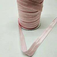А-004 Трикотажна окантовочна бейка з блиском 1,5 см - рожевий