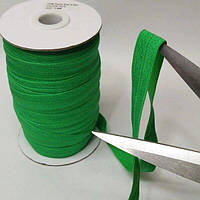 A-019 Трикотажна окантувальна бейка з блиском 1,5 см х 1м. - зелений