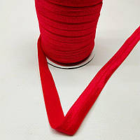 А-026 Трикотажна окантовочна бейка з блиском 1,5 см - червоний