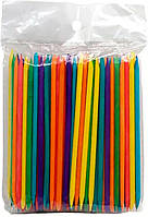 Апельсинові палички для манікюру кольорові, 100шт