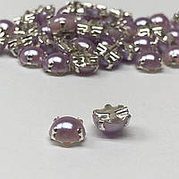 7 мм - Напівбусини в оправі, пришивні - 10г бузковий