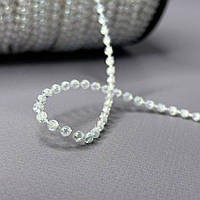 Намистини на нитці Ø3мм - прозорий з покриттям АВ