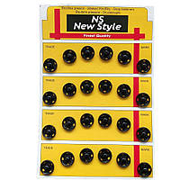 D=12мм, пришивні застібки-кнопки для одягу  24шт метал колір чорний