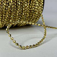 Намистини на нитці рондель, Ø3мм - Золото