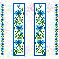 K-252 Волошки (20х30 см). Confetti. Водорозчинний флізелін із малюнком