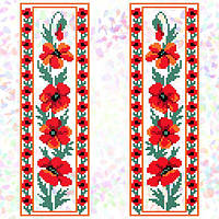 K-280 Маки в орнаменті (20х30 см). Confetti. Водорозчинний флізелін із малюнком