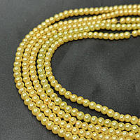 Перли скляні Майорка 4мм - 210шт, колір - жовтий