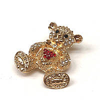Брошка "Ведмедик" метал - золото