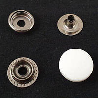 Кнопка #61 з білим пластиковим капелюшком 15мм (00851)